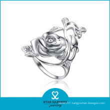 Genuine Flower 925 Silver Jewelry Ring with Customized Design (R-0065)